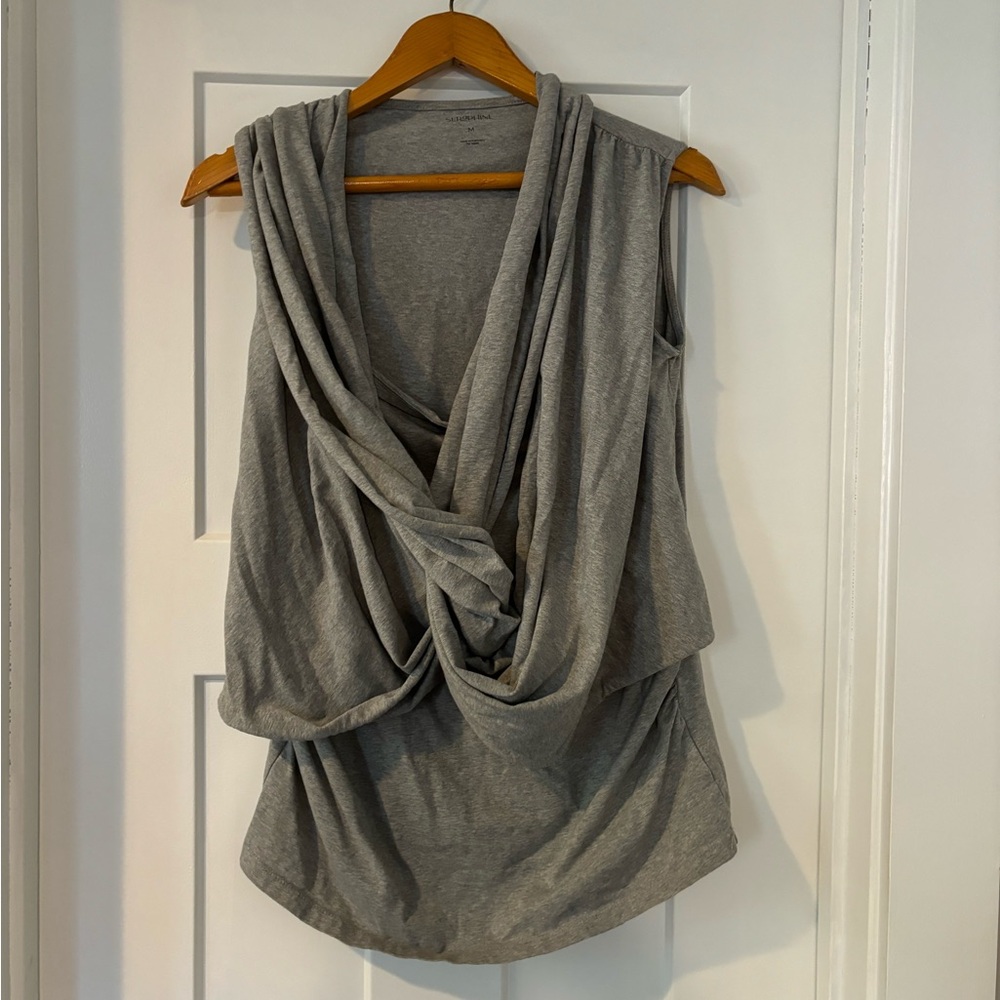 Seraphine Gray Draped Top